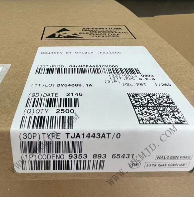 （分銷NXP）CAN 接口IC TJA1443AT、TJA1443AT/0Z 帶睡眠模式的高速 CAN 收發(fā)器