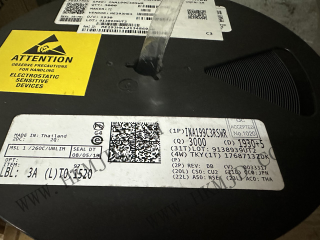 原裝出售TI INA199C3RSWR 26V，雙向電流感應(yīng)放大器 10-UQFN -40 至 125