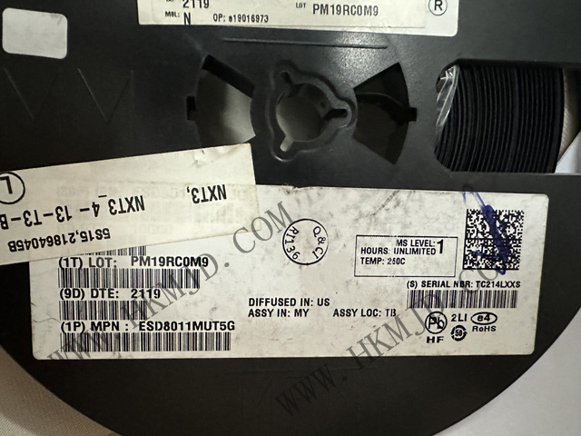 ON電路保護(hù) ESD8011MUT5G 用于高速數(shù)據(jù)線(xiàn)的超低電容 ESD 保護(hù)二極管